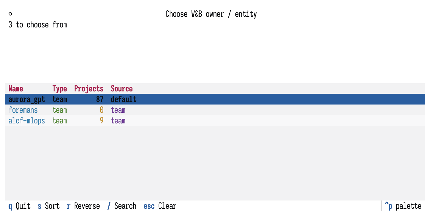 Startup entity picker